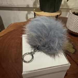 Michael Kors Blue Fur Keychain Purse tassel